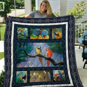 Parrot Quilt Blanket Quiani23004  Size Single, Twin, Full, Queen, King, Super King