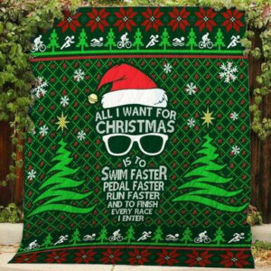 Triathlonv1 Quilt Blanket  Size Single, Twin, Full, Queen, King, Super King