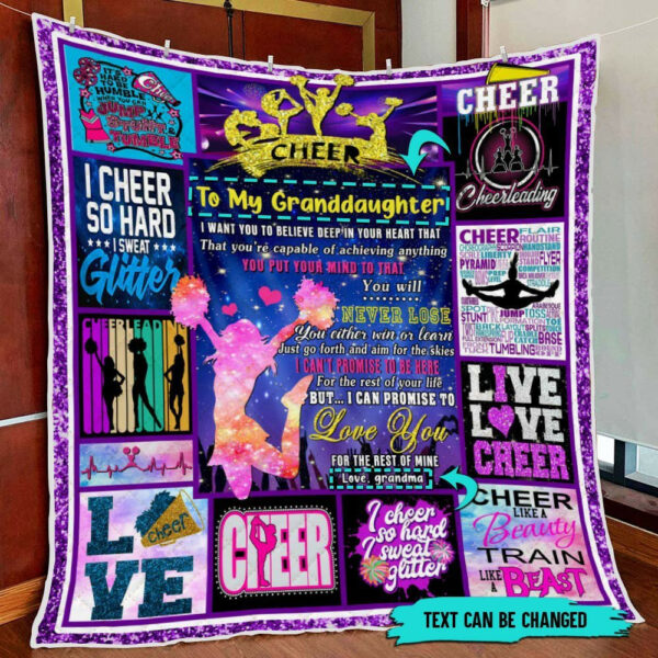 Personalized Cheerleading. To My Girl. For Daughter. Granddaughter Quilt Blanket Thn1893Qct Size Single, Twin, Full, Queen, King, Super King