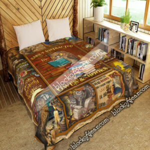 Easily Distracted By Owls And Books Quilt Blanket  Size Single, Twin, Full, Queen, King, Super King