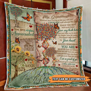 Personalized Quilt Blanket For Girl. Daughter. Granddaughter. Love You To The End Of My Life Quilt Blanket THN3601QCT Size Single, Twin, Full, Queen, King, Super King