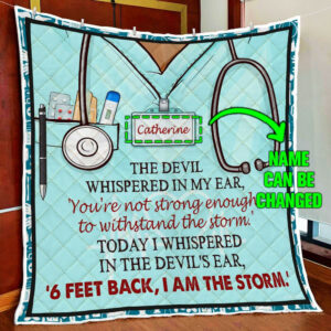 Personalized Proud To Be A Nurse Quilt Blanket  Size Single, Twin, Full, Queen, King, Super King
