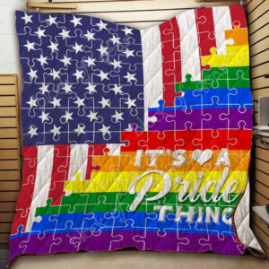 Pride Quilt TH773  Quilt Blanket Size Single, Twin, Full, Queen, King, Super King