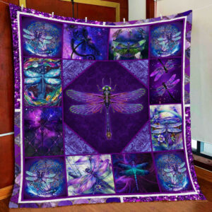 Dragonfly Quilt Blanket  Size Single, Twin, Full, Queen, King, Super King