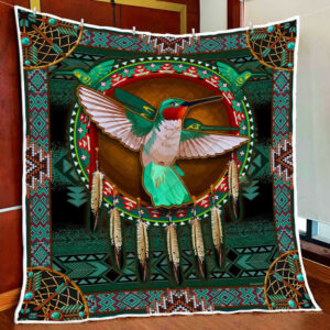 Beautiful Hummingbird V1 Quilt Blanket  Size Single, Twin, Full, Queen, King, Super King