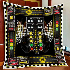 Drag Racing Quilt Blanket  Size Single, Twin, Full, Queen, King, Super King