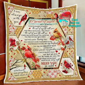Personalized My Husband In Heaven Will Keep Loving Me Quilt Blanket  Size Single, Twin, Full, Queen, King, Super King