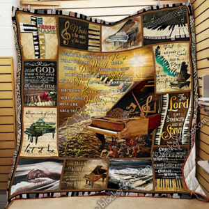 Piano, I Can Only Imagine Quilt Blanket  Size Single, Twin, Full, Queen, King, Super King