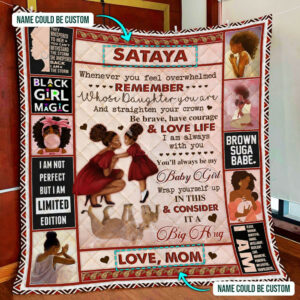 Personalized I Am Always With You, Black Woman Quilt Blanket  Size Single, Twin, Full, Queen, King, Super King