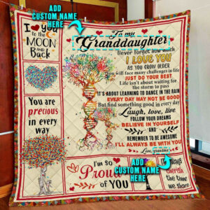 Personalized. Daughter. Granddaughter. To My Child Quilt Blanket  Size Single, Twin, Full, Queen, King, Super King
