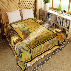 Daughter, I Love You So Much, Horse Quilt Blanket  Size Single, Twin, Full, Queen, King, Super King