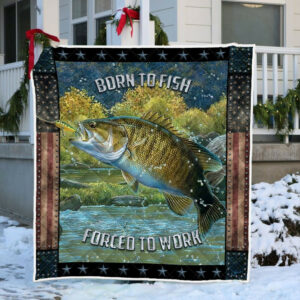 Smallmouth Bass Quilt Blanket Fishing ANL95Qv5
