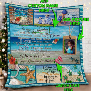 Personalized Baby Girl Beach Life Custom Image Quilt Blanket  Size Single, Twin, Full, Queen, King, Super King
