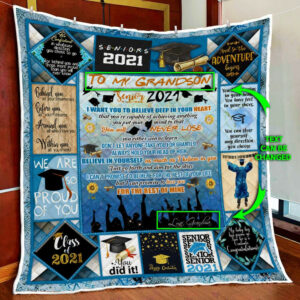 Personalized Senior 2021, Always Love You Quilt Blanket  Size Single, Twin, Full, Queen, King, Super King