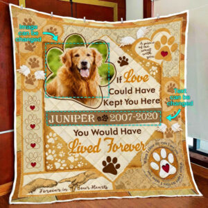 Personalized Always In Our Hearts Pet Lover Quilt Blanket  Size Single, Twin, Full, Queen, King, Super King