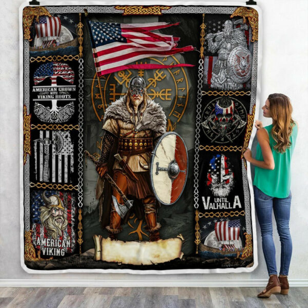 Personalized American Viking Quilt Blanket  Size Single, Twin, Full, Queen, King, Super King
