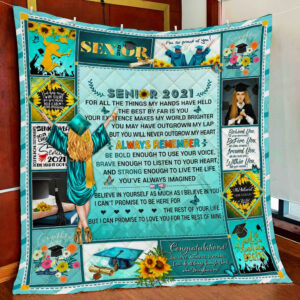 Personalized Happy Graduation Senior 2021, Remember To Be Awesome Quilt Blanket  Size Single, Twin, Full, Queen, King, Super King