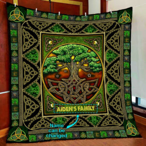 Personalized Beautiful Irish Quilt Blanket  Size Single, Twin, Full, Queen, King, Super King