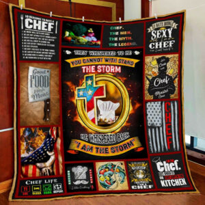 Proud To Be A Chef Quilt Blanket  Size Single, Twin, Full, Queen, King, Super King