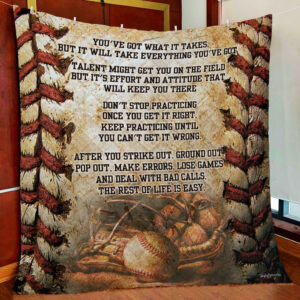 Dont Stop Practicing Once You Get It Right Quilt Blanket  Size Single, Twin, Full, Queen, King, Super King