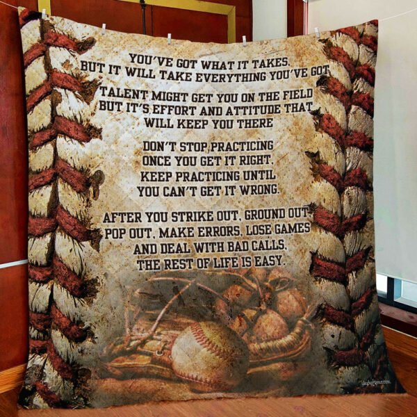 Dont Stop Practicing Once You Get It Right Quilt Blanket  Size Single, Twin, Full, Queen, King, Super King