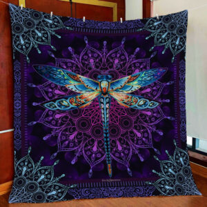 Dragonfly Quilt Blanket PSL1106Q  Size Single, Twin, Full, Queen, King, Super King