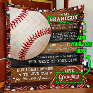 Personalized To My Son/Grandson Quilt Blanket  Size Single, Twin, Full, Queen, King, Super King