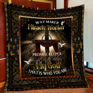 Beautiful Jesus Cross Quilt Blanket  Size Single, Twin, Full, Queen, King, Super King