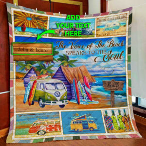 Personalized Beach Soul Quilt Blanket  Size Single, Twin, Full, Queen, King, Super King