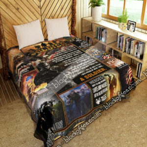 Proud To Be A Soldier Quilt Blanket PSL865  Size Single, Twin, Full, Queen, King, Super King