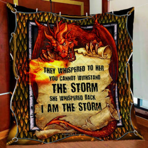 Dragon Storm Quilt Blanket  Size Single, Twin, Full, Queen, King, Super King