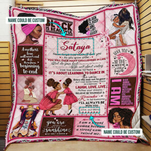 Personalized My Amazing Girl, Never Forget How Much I Love You, Black Woman Quilt Blanket  Size Single, Twin, Full, Queen, King, Super King