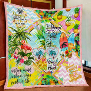 Pineapple Girl. I Am The Storm Quilt Blanket  Size Single, Twin, Full, Queen, King, Super King