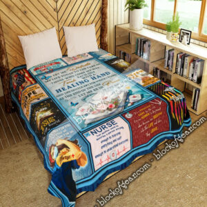 Proud To Be A Nurse  We Stay At Work For You, You Stay At Home For Us Quilt Blanket  Size Single, Twin, Full, Queen, King, Super King