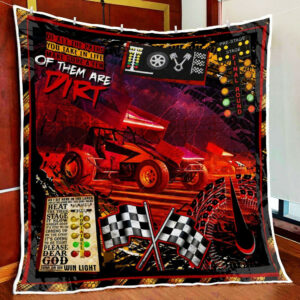 Dirt Track Racing Quilt Blanket  Size Single, Twin, Full, Queen, King, Super King