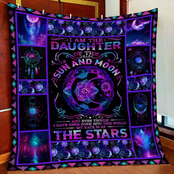 Daughter Of The Sun And Moon Quilt Blanket  Size Single, Twin, Full, Queen, King, Super King