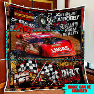 Personalized Dirt Racing Car Quilt Blanket THH3338QCT Size Single, Twin, Full, Queen, King, Super King