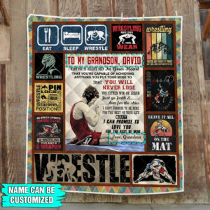Personalized Quilt For My Son. Grandson. Wrestling Quilt Blanket THH945QCT Size Single, Twin, Full, Queen, King, Super King