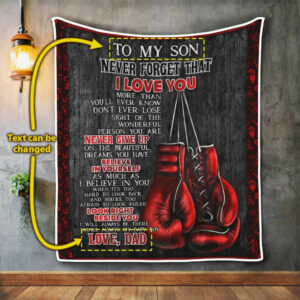 Personalized To My Son Quilt Blanket  Size Single, Twin, Full, Queen, King, Super King