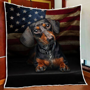 Dachshund Quilt Blanket Geembi Size Single, Twin, Full, Queen, King, Super King