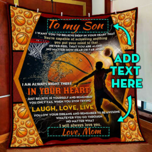 Personalized My Basketball Boy Quilt Blanket  Size Single, Twin, Full, Queen, King, Super King