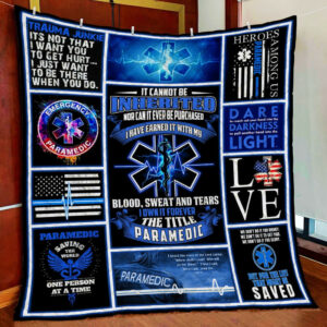 Proud The Title Paramedic Quilt Blanket  Size Single, Twin, Full, Queen, King, Super King