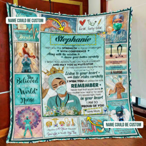 Personalized I Am So Proud Of You, Nurse Quilt Blanket  Size Single, Twin, Full, Queen, King, Super King