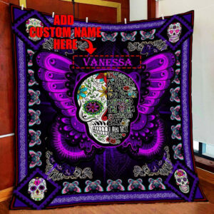 Personalized Skull. I Am The Storm Quilt Blanket  Size Single, Twin, Full, Queen, King, Super King