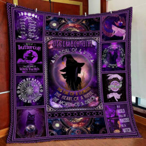 December  The Soul Of A Witch Quilt Blanket  Size Single, Twin, Full, Queen, King, Super King