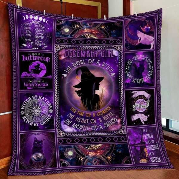 December  The Soul Of A Witch Quilt Blanket  Size Single, Twin, Full, Queen, King, Super King