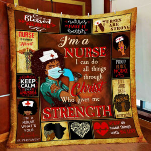 Proud Black Nurse Quilt Blanket  Size Single, Twin, Full, Queen, King, Super King