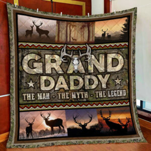 Deer Hunting. Granddaddy Quilt Blanket  Size Single, Twin, Full, Queen, King, Super King