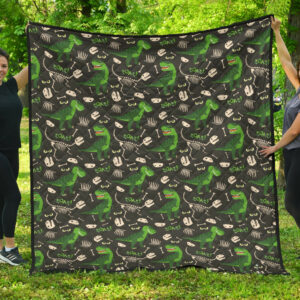 Dinosaur Pattern Premium Quilt Quilt Blanket Size Single, Twin, Full, Queen, King, Super King