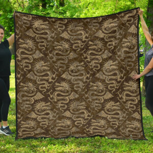Dragon Pattern Premium Quilt Quilt Blanket Size Single, Twin, Full, Queen, King, Super King